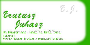 brutusz juhasz business card